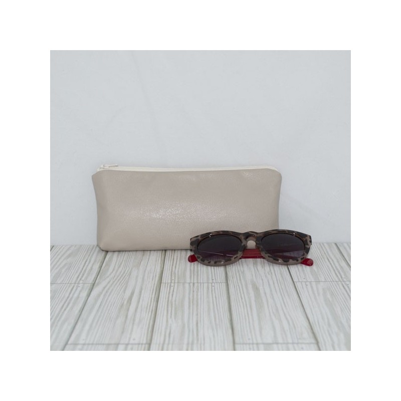 Pencil Pouch, Ivory Leather