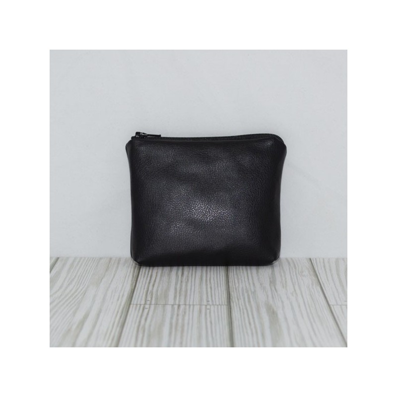 Coin Pouch, Black Leather