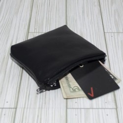 Coin Pouch, Black Leather