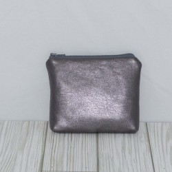 Coin Pouch, Pewter Shimmer