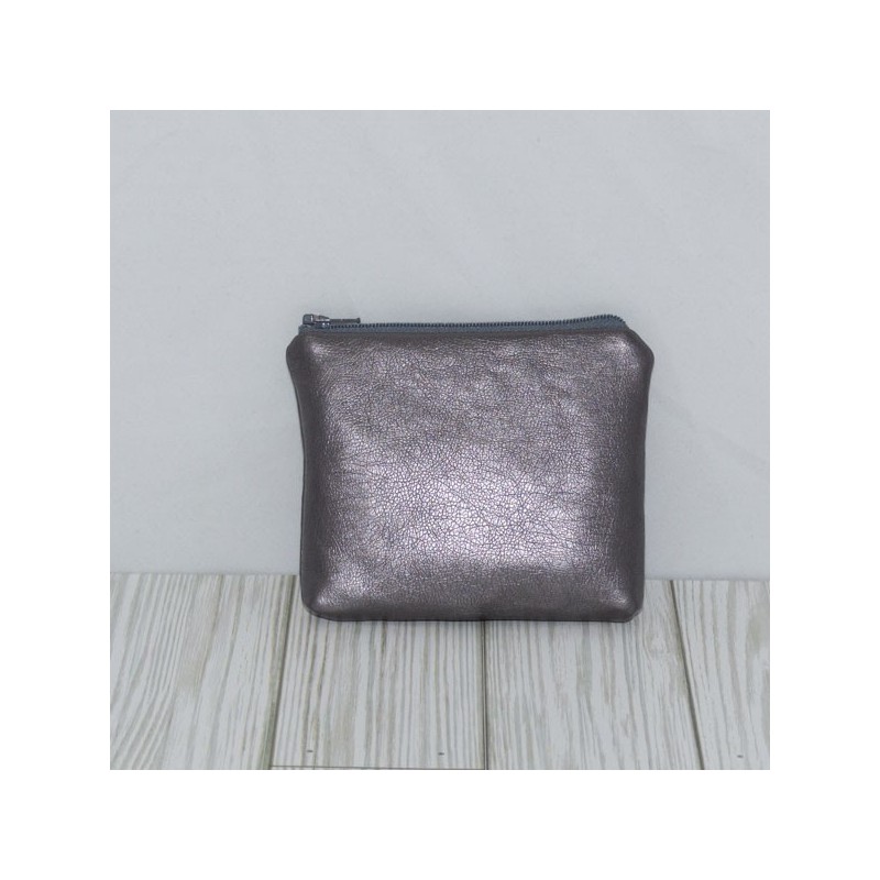 Coin Pouch, Pewter Shimmer