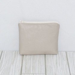 Coin Pouch, Ivory Leather